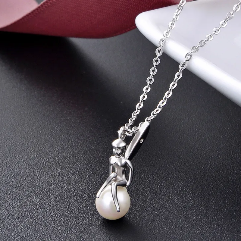 DFALLA S925 Silver/pearl Oyster Beads Necklaces Women's-3