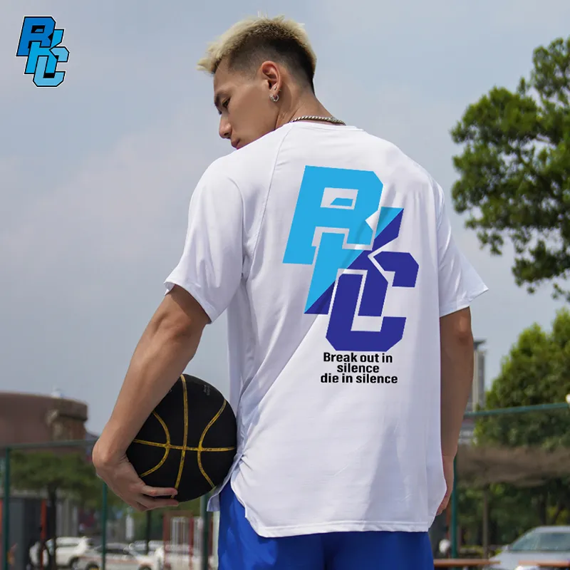 BKCXZICE Sports T Shirt Gradient Color Scheme Running Fitness Crew Neck Basketball Jerseys Unisex-85