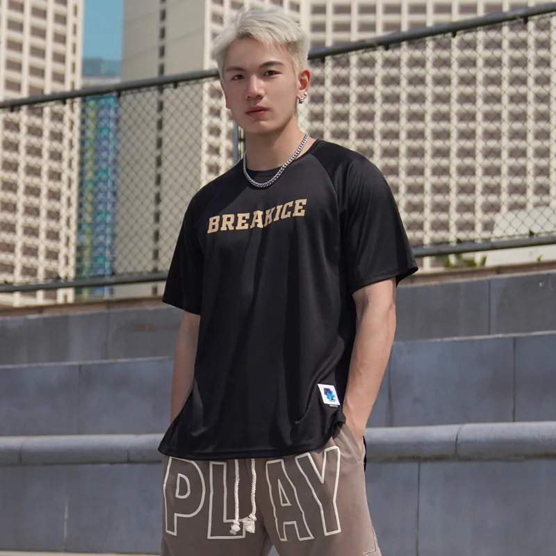 BKCXZICE Raglan Sleeve Basketball Training T Shirt Men's-3