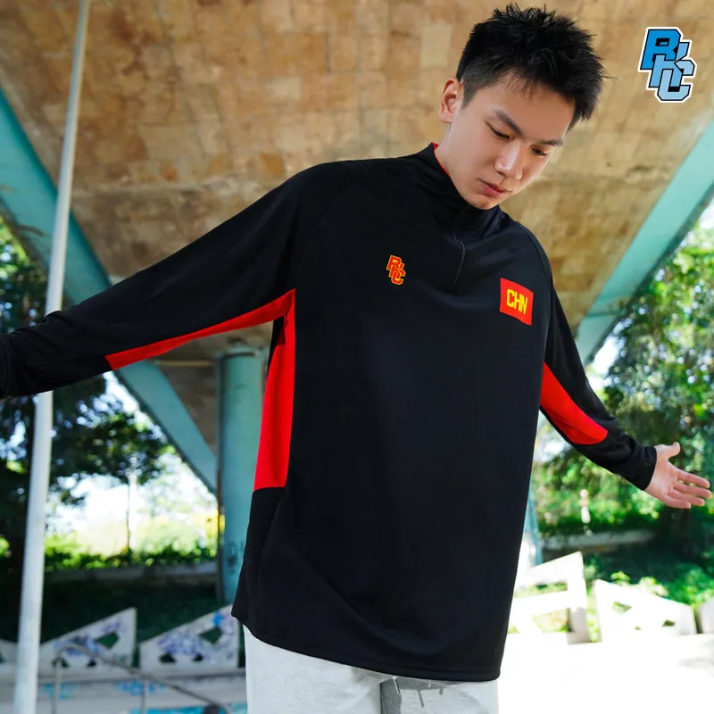 BKCXZICE Loose Fit Patchwork Casual T Shirt Unisex Black-3