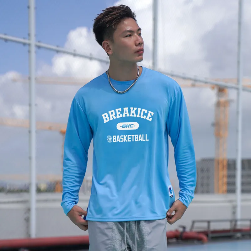BKCXZICE Quick Dry Running Fitness Long Sleeved T Shirt Men's-9