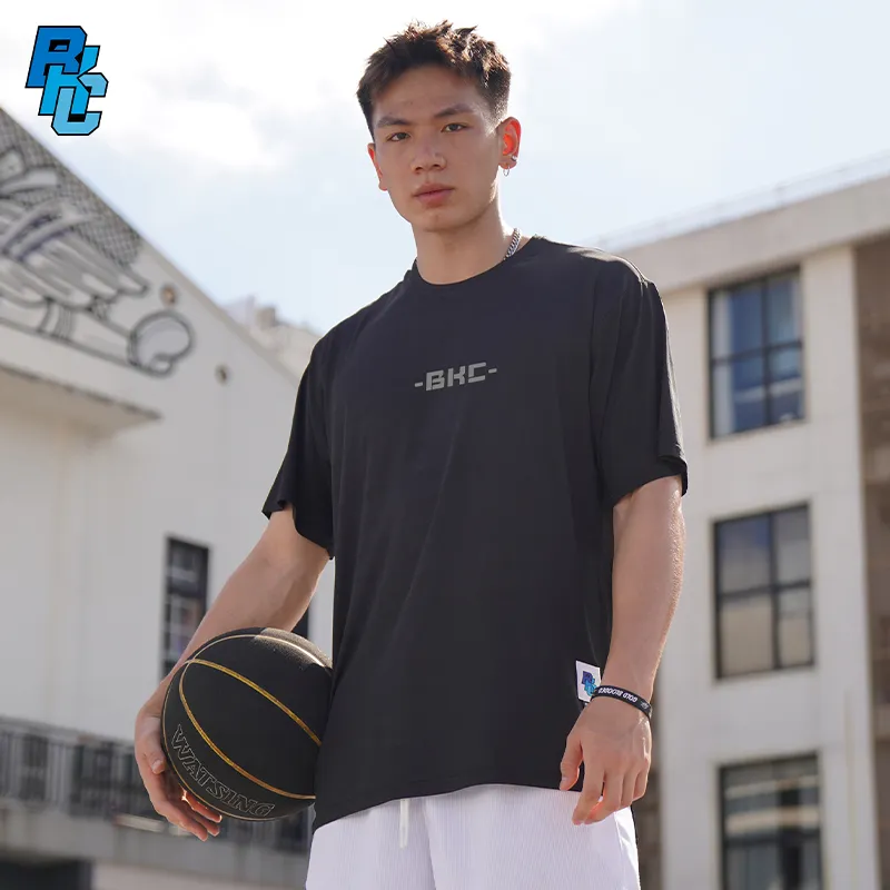 BKCXZICE Sports T Shirt Gradient Color Scheme Running Fitness Crew Neck Basketball Jerseys Unisex-6
