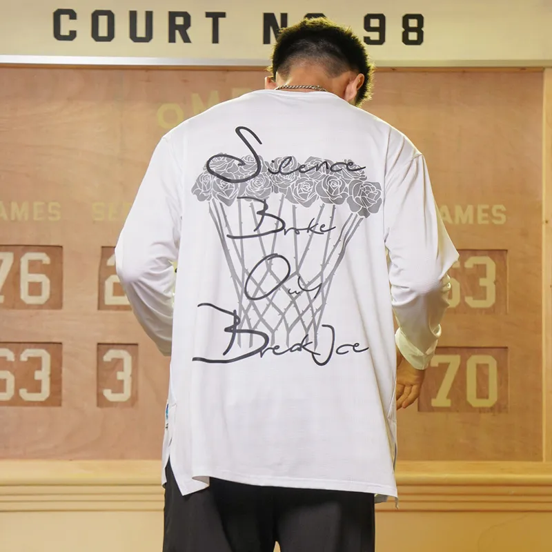 BKCXZICE American Vintage Sports Long Sleeved Loose Fit Breathable T Shirt Unisex-2