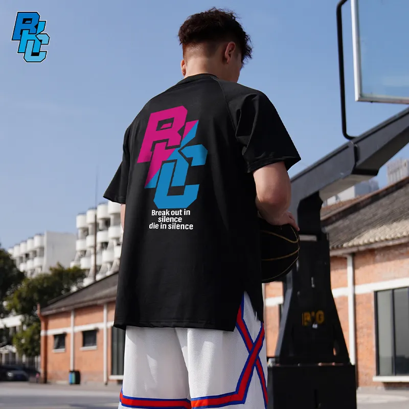 BKCXZICE Sports T Shirt Gradient Color Scheme Running Fitness Crew Neck Basketball Jerseys Unisex-10