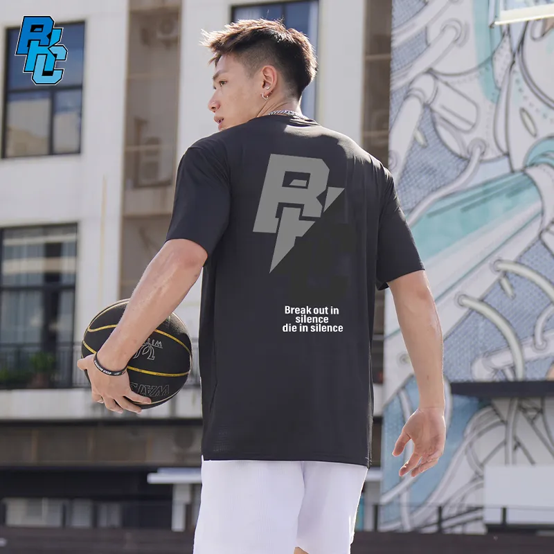 BKCXZICE Sports T Shirt Gradient Color Scheme Running Fitness Crew Neck Basketball Jerseys Unisex-7