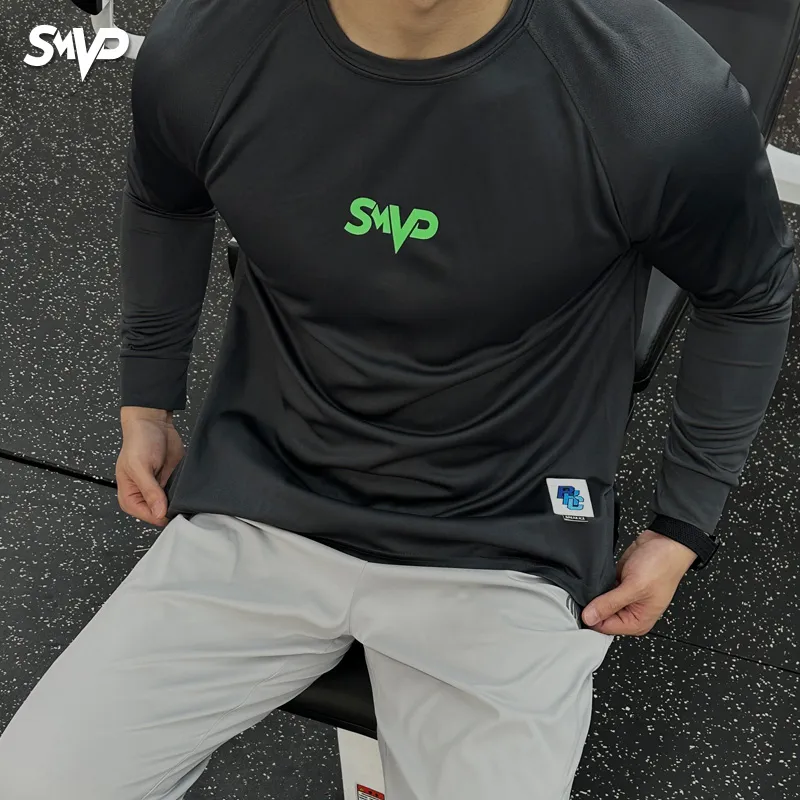 BKCXZICE Long Sleeved Loose Fit Breathable Sports T Shirt Men's-2