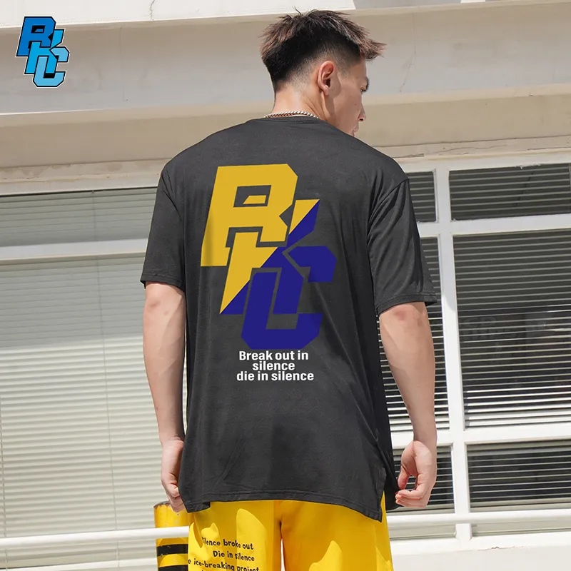 BKCXZICE Sports T Shirt Gradient Color Scheme Running Fitness Crew Neck Basketball Jerseys Unisex-34