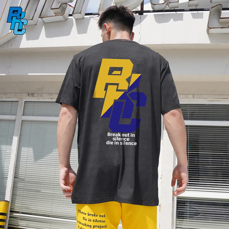 BKCXZICE Sports T Shirt Gradient Color Scheme Running Fitness Crew Neck Basketball Jerseys Unisex-33