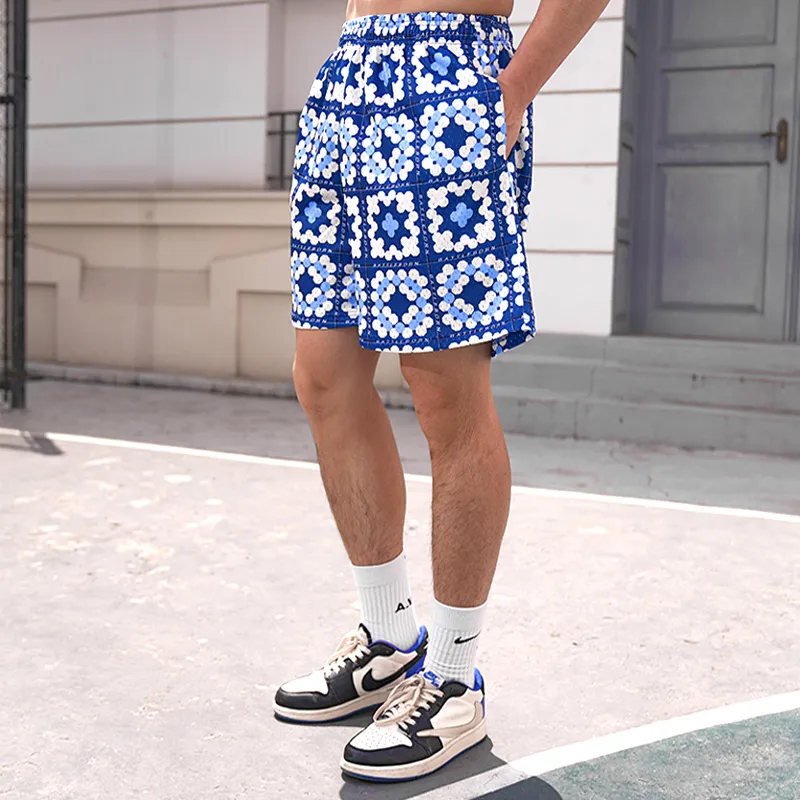 BKCXZICE Basketball Shorts Unisex Blue-5