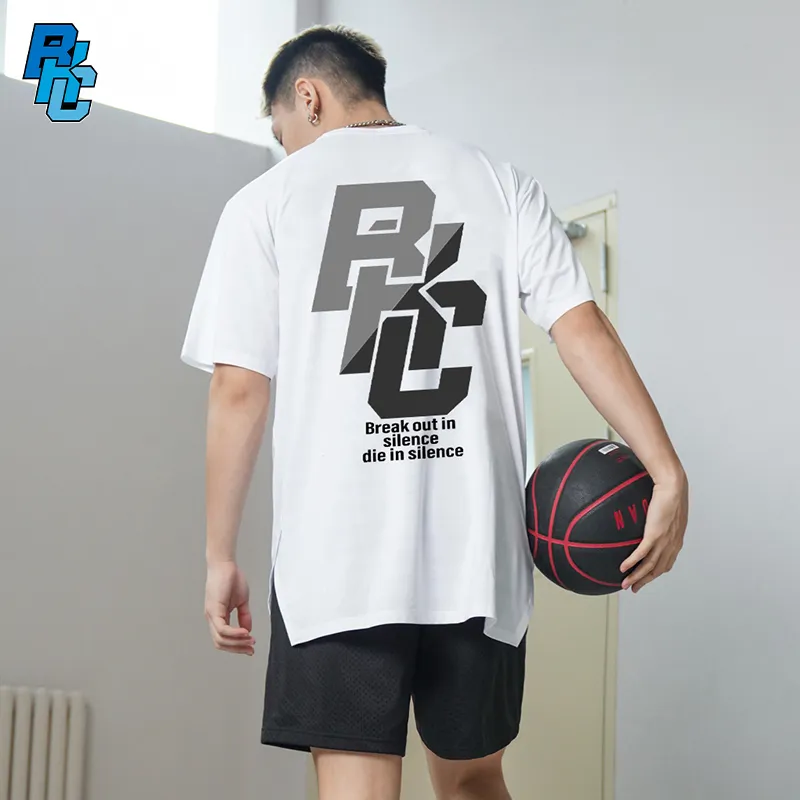 BKCXZICE Sports T Shirt Gradient Color Scheme Running Fitness Crew Neck Basketball Jerseys Unisex-2