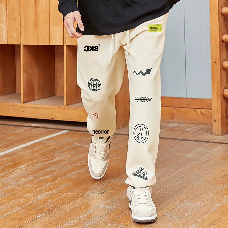 BKCXZICE Athletic Trousers Unisex Khaki-6