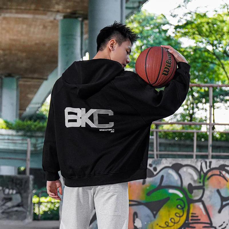 BKCXZICE Basketball Hooded Windproof Warm Training Sweatshirt Unisex-7