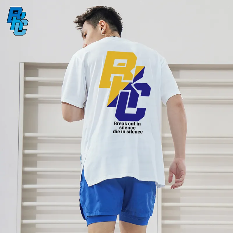 BKCXZICE Sports T Shirt Gradient Color Scheme Running Fitness Crew Neck Basketball Jerseys Unisex-37