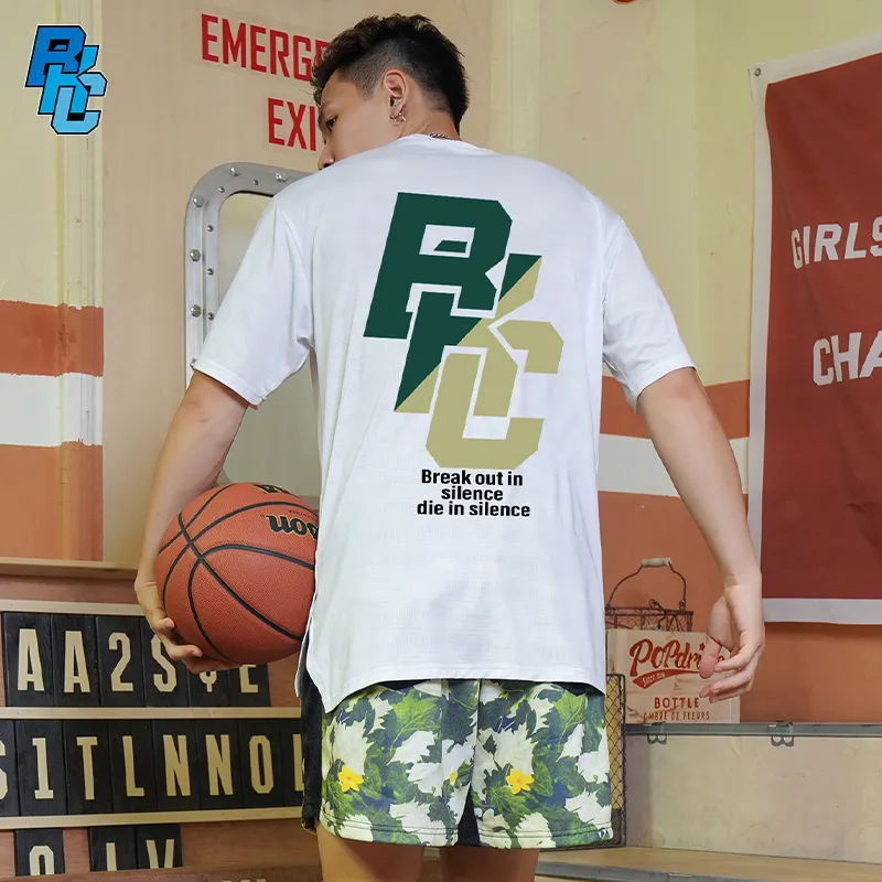 BKCXZICE Sports T Shirt Gradient Color Scheme Running Fitness Crew Neck Basketball Jerseys Unisex-79