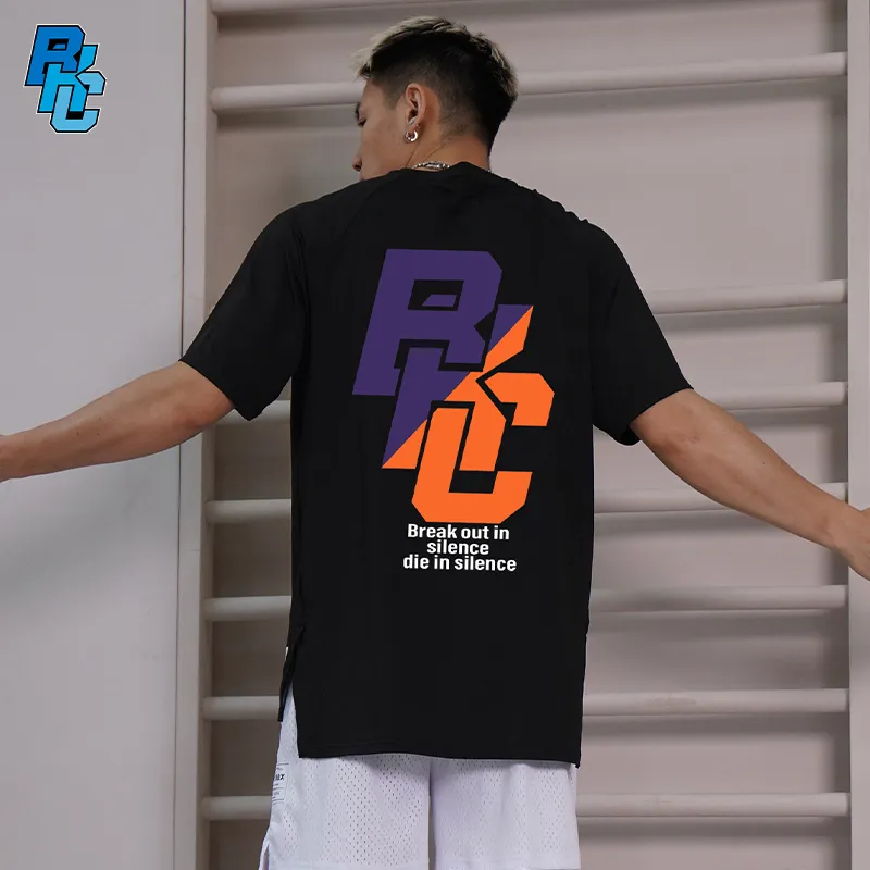 BKCXZICE Sports T Shirt Gradient Color Scheme Running Fitness Crew Neck Basketball Jerseys Unisex-44