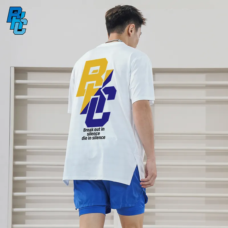 BKCXZICE Sports T Shirt Gradient Color Scheme Running Fitness Crew Neck Basketball Jerseys Unisex-38