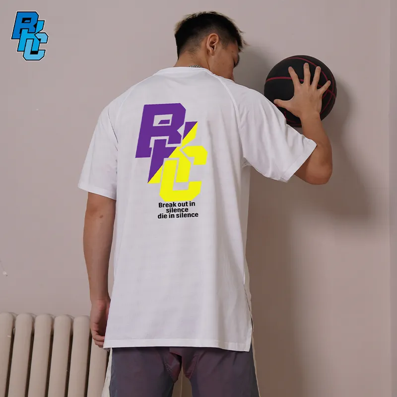 BKCXZICE Sports T Shirt Gradient Color Scheme Running Fitness Crew Neck Basketball Jerseys Unisex-28