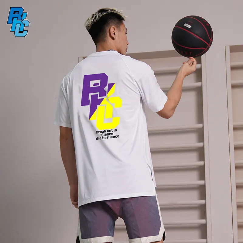BKCXZICE Sports T Shirt Gradient Color Scheme Running Fitness Crew Neck Basketball Jerseys Unisex-27
