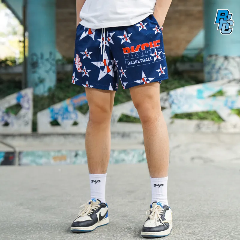 BKCXZICE Basketball Shorts Unisex Blue-4