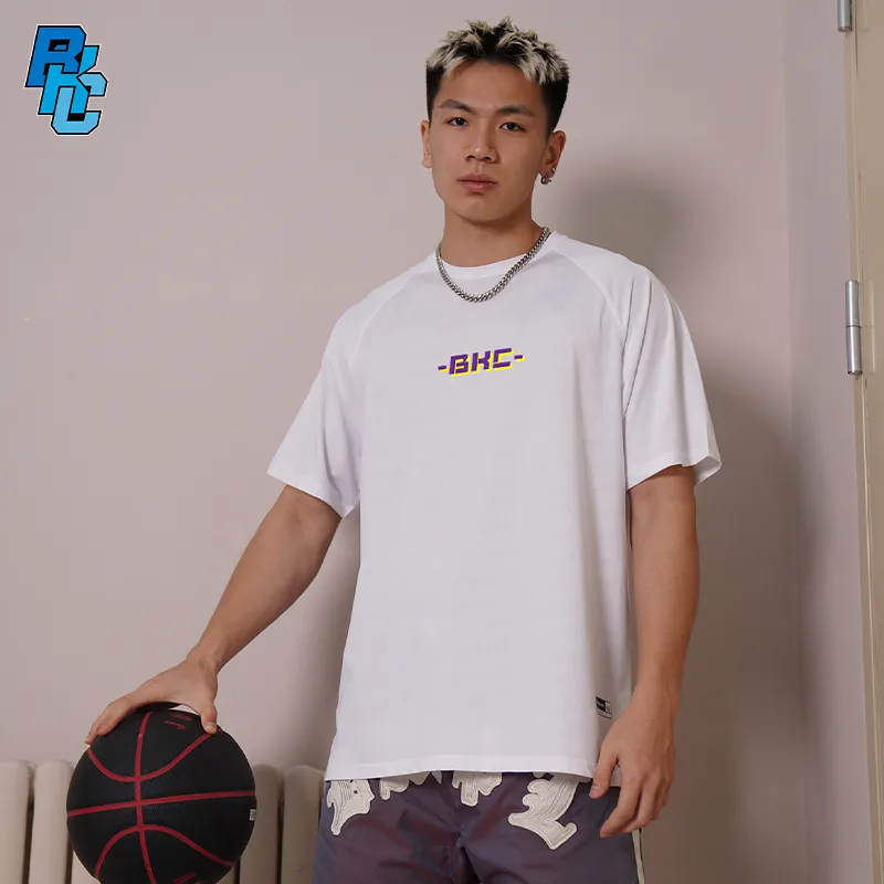 BKCXZICE Sports T Shirt Gradient Color Scheme Running Fitness Crew Neck Basketball Jerseys Unisex-29