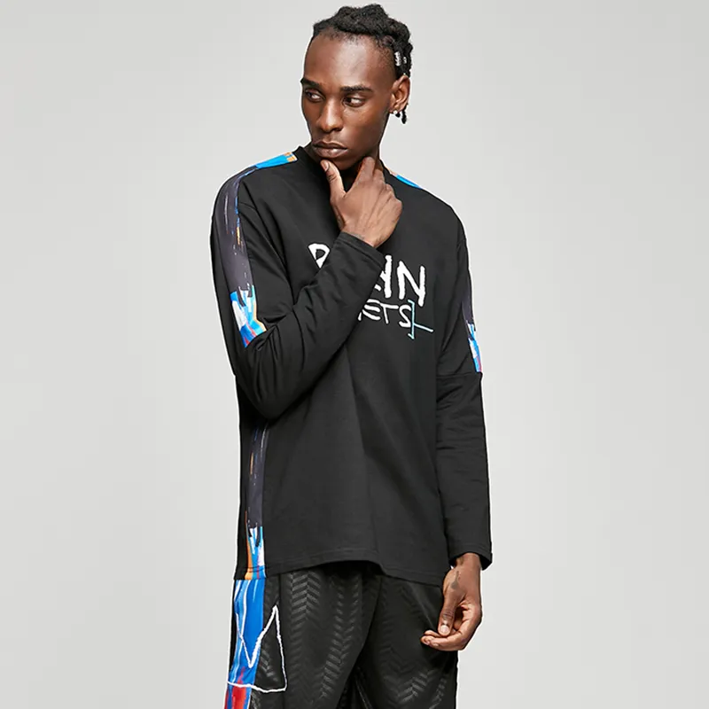 BKCXZICE Loose Fit Crew Neck Training T-Shirt Pullover Running Fitness Sports Sweatshirt Men's-2