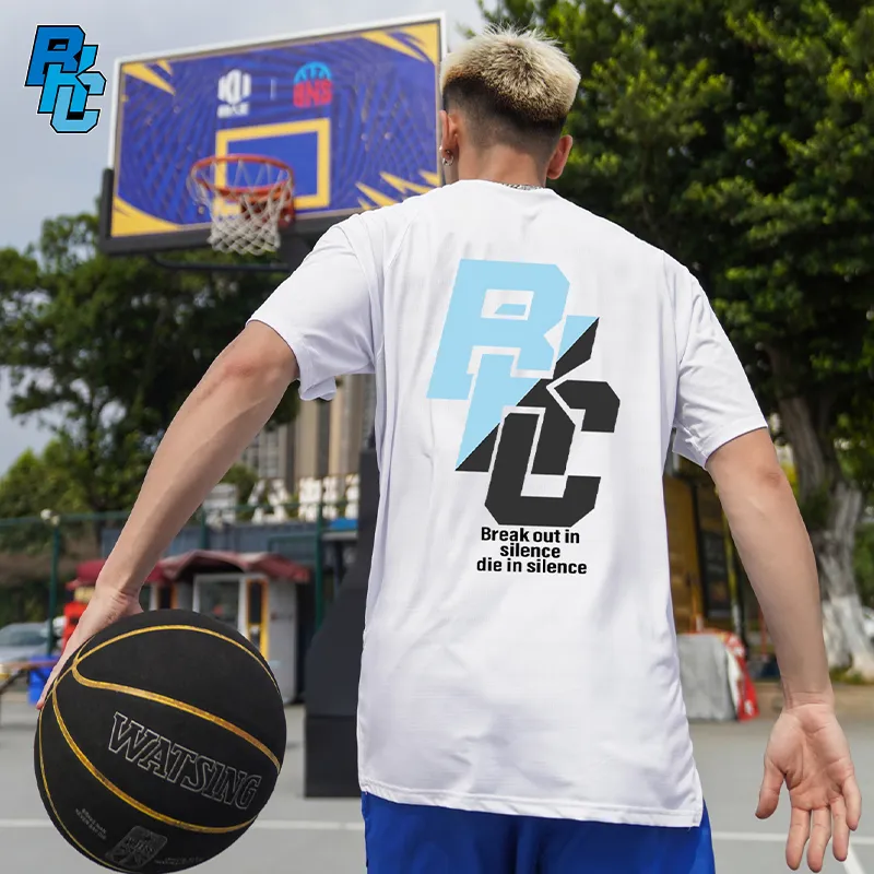 BKCXZICE Sports T Shirt Gradient Color Scheme Running Fitness Crew Neck Basketball Jerseys Unisex-68