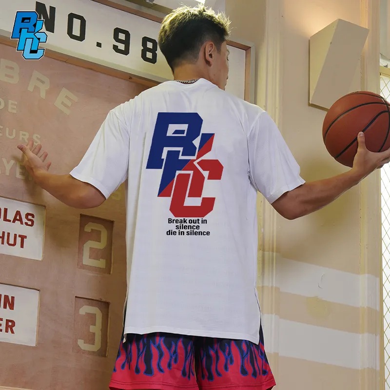 BKCXZICE Sports T Shirt Gradient Color Scheme Running Fitness Crew Neck Basketball Jerseys Unisex-59