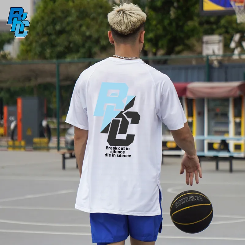 BKCXZICE Sports T Shirt Gradient Color Scheme Running Fitness Crew Neck Basketball Jerseys Unisex-69