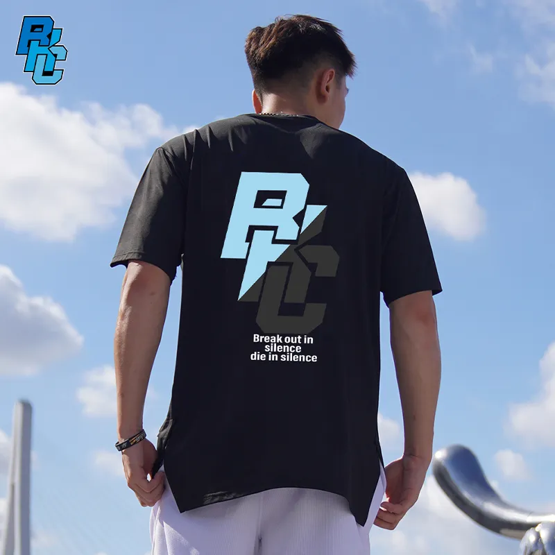 BKCXZICE Sports T Shirt Gradient Color Scheme Running Fitness Crew Neck Basketball Jerseys Unisex-64