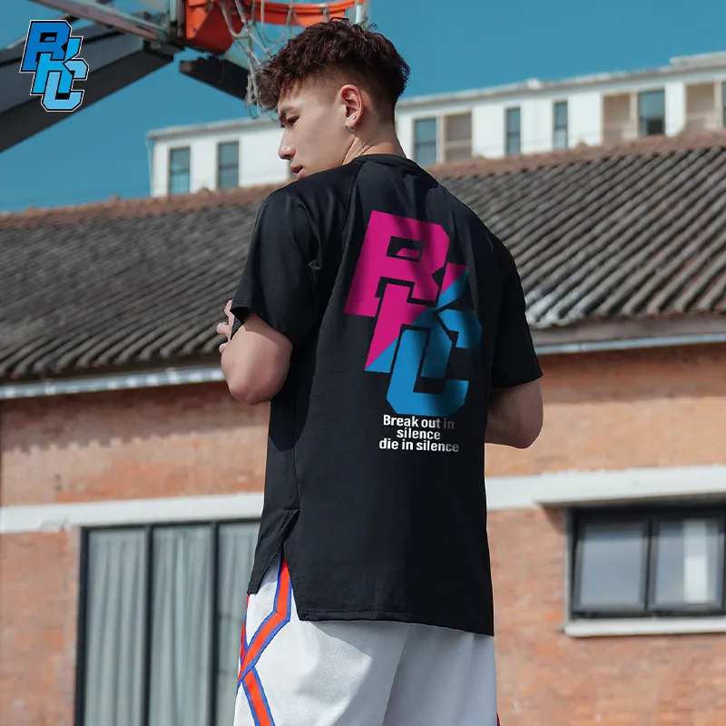 BKCXZICE Sports T Shirt Gradient Color Scheme Running Fitness Crew Neck Basketball Jerseys Unisex-11