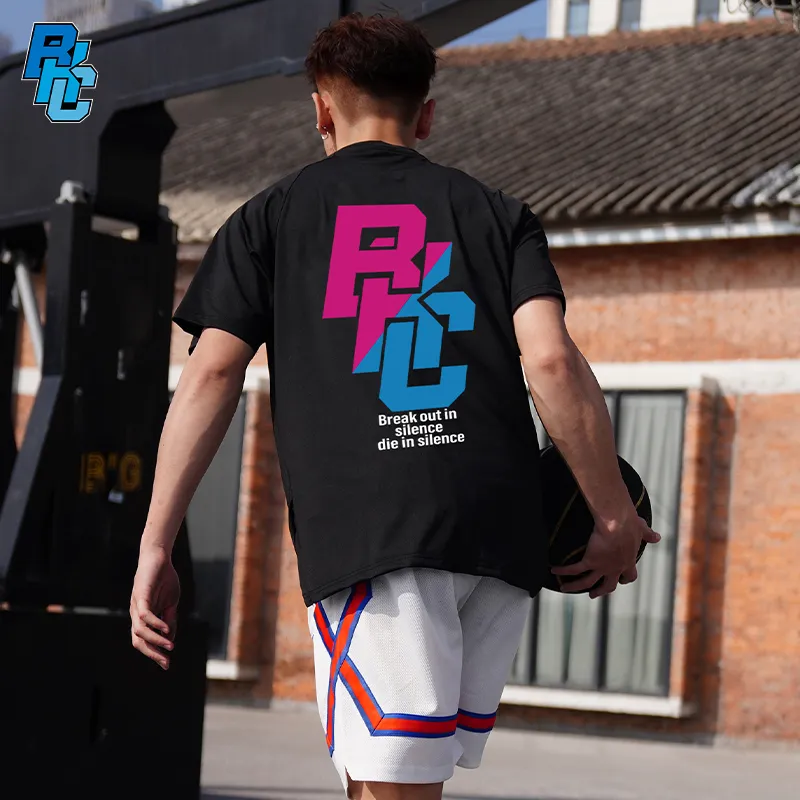 BKCXZICE Sports T Shirt Gradient Color Scheme Running Fitness Crew Neck Basketball Jerseys Unisex-14