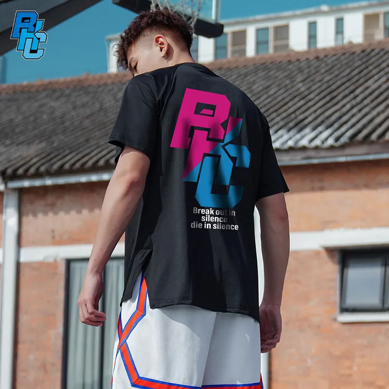BKCXZICE Sports T Shirt Gradient Color Scheme Running Fitness Crew Neck Basketball Jerseys Unisex-12