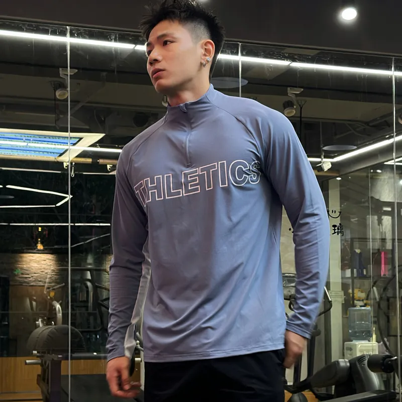 BKCXZICE Loose Fit Stand Collar Basketball T-Shirt Men's-13