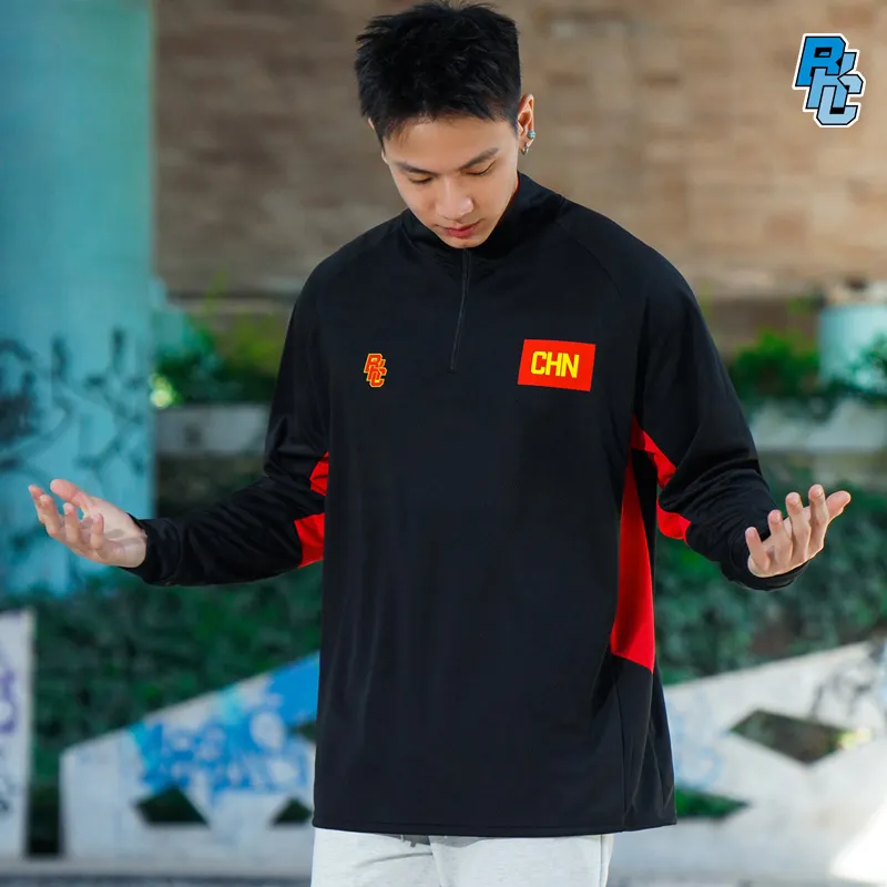 BKCXZICE Loose Fit Patchwork Casual T Shirt Unisex Black-2