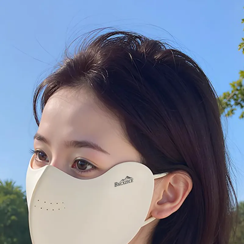 BKCXZICE Polyester Elastane Blend Sun Protection Face Mask Unisex-4