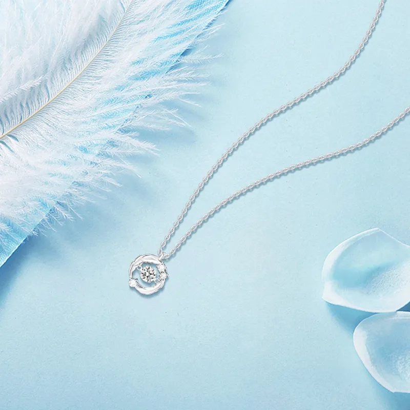 KUMET Zircon Necklaces Women's Couple's Birthday Anniversary Gift-1