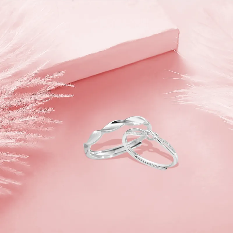 KUMET Sterling Silver Rings Unisex Anniversary Birthday Gift-4