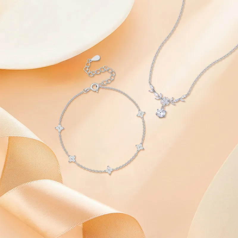 KUMET Sterling Silver Necklaces Women's-6