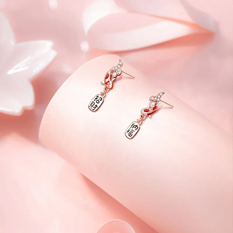 KUMET Zircon Earrings Women's Couple Birthday For Elders-2
