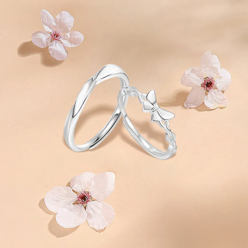 KUMET Sterling Silver Rings Unisex Bestie Same Style-2