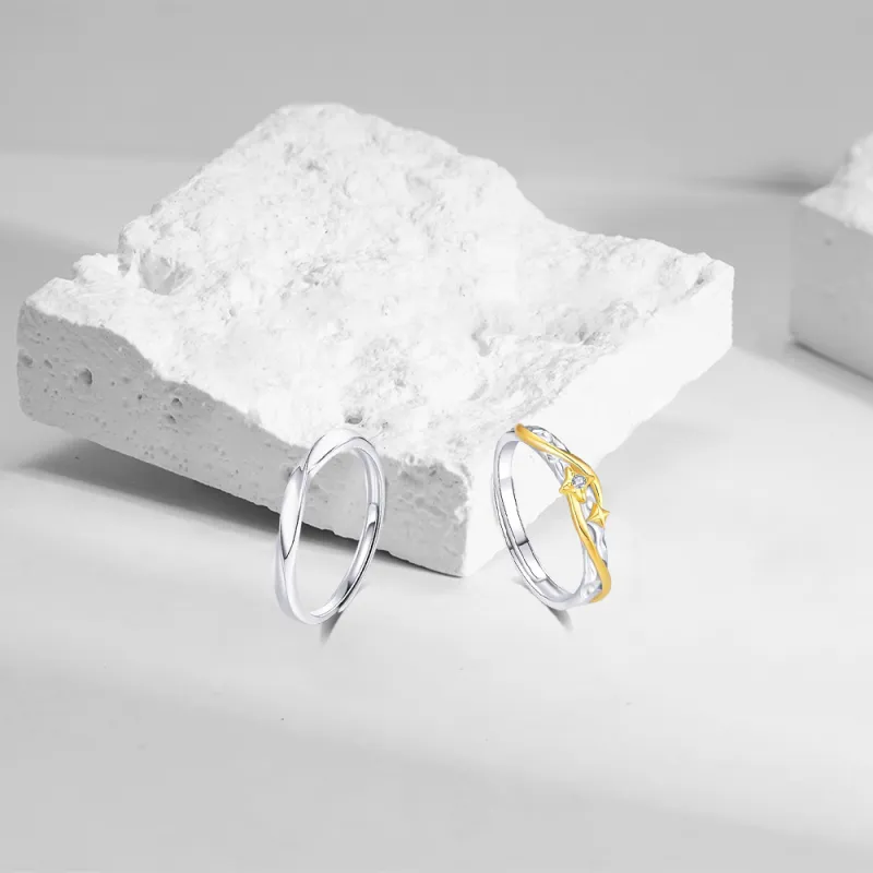 KUMET Sterling Silver Rings Unisex-3