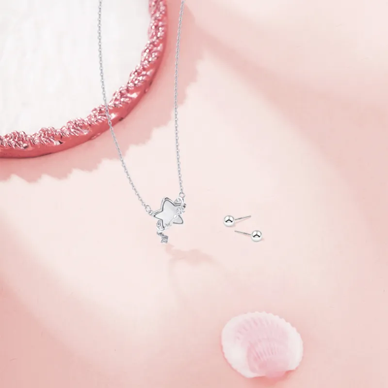 KUMET Zircon Necklaces Women's Couple Bestie Same Style-5