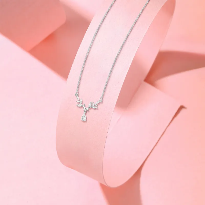 KUMET Zircon Necklaces Women's Couple's Birthday Anniversary Gift-1