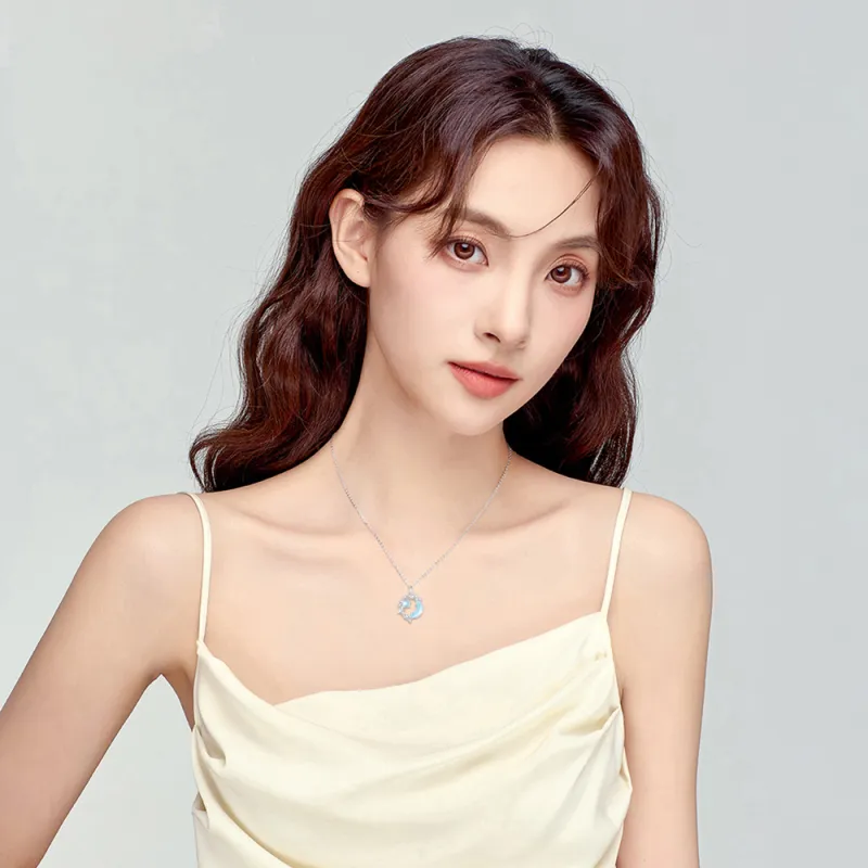 KUMET Zircon Necklaces Women's Same For Couples-6