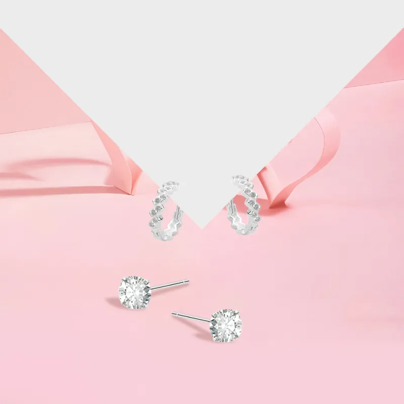 KUMET Sterling Silver Earrings Women's-8