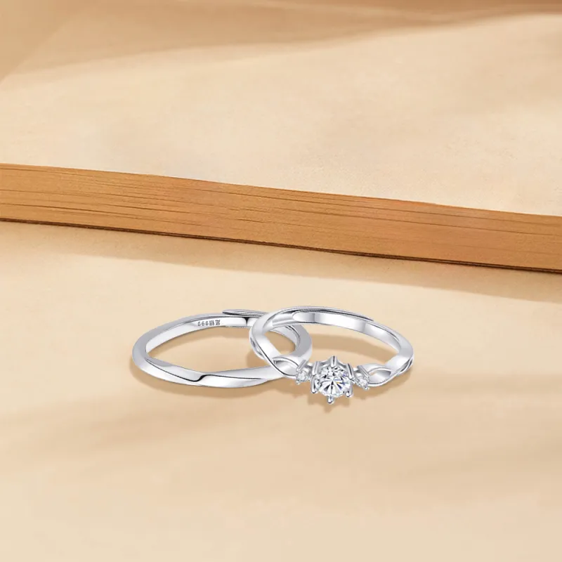 KUMET Sterling Silver Rings Unisex-4