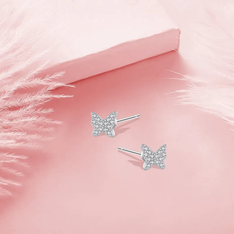 KUMET Sterling Silver Stud Earrings Women's Couple Birthday Anniversary Gift-3