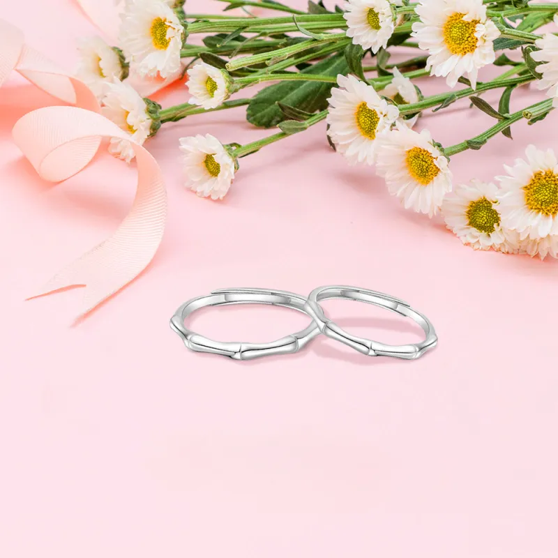 KUMET Sterling Silver Rings Unisex Couple's Birthday Anniversary Gift-4