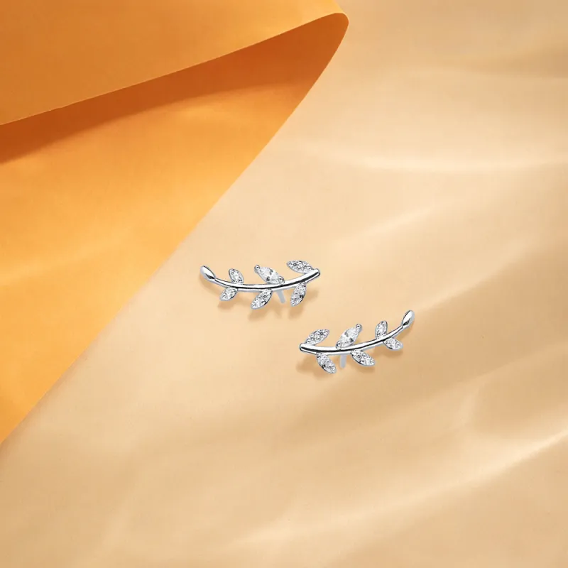 KUMET Sterling Silver Stud Earrings Women's Couple Birthday Gift For Anniversary-3