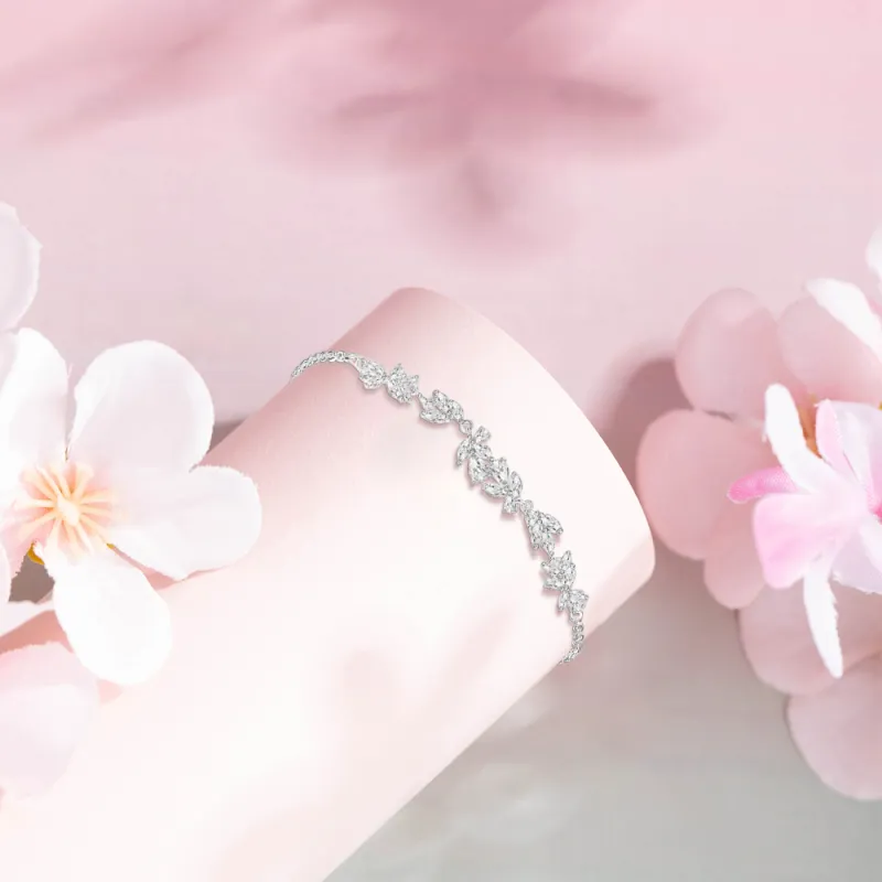 KUMET Zircon Bracelets Women's Same For Couples-3